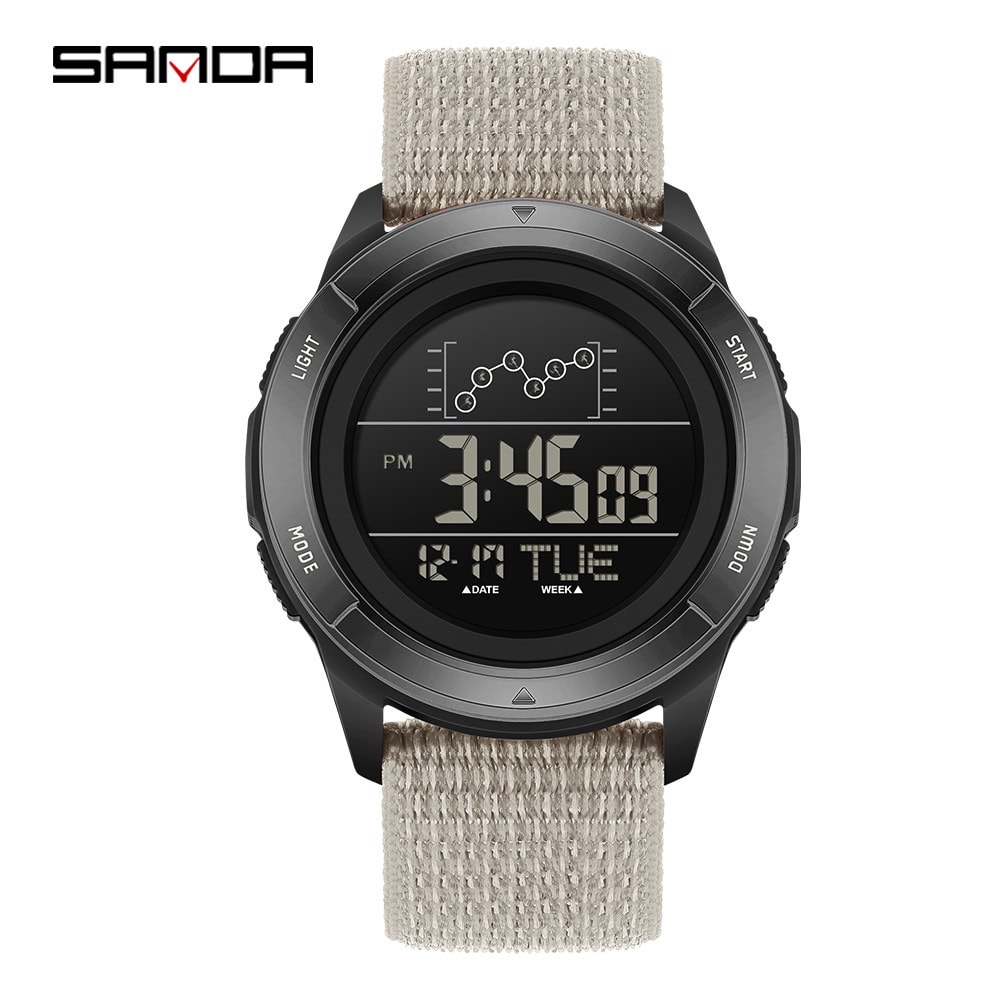 W19 SANDA 2198 Multi-Function Sports Digital Watch with Nylon Strap
