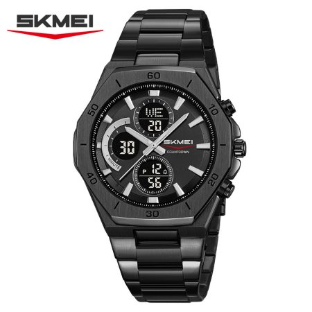 W22 SKMEI Steel Belt Multifunction Electronic Watch
