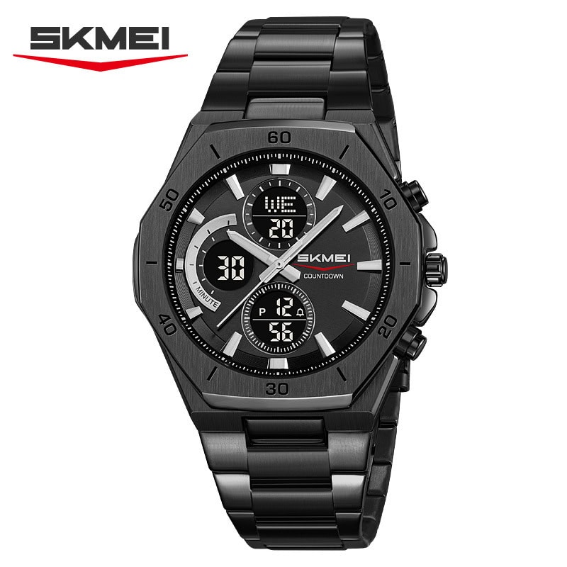 W22 SKMEI Steel Belt Multifunction Electronic Watch