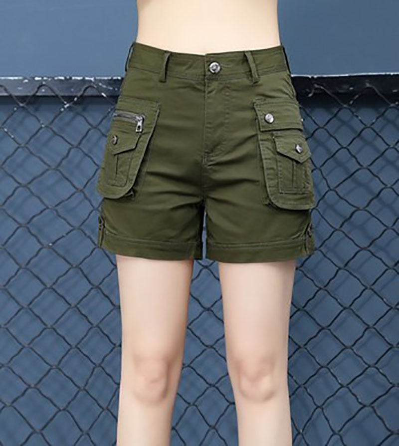 SR07 Women's Tactical Cargo Shorts with Belt and Multi-Pocket Outdoor Style - Image 3