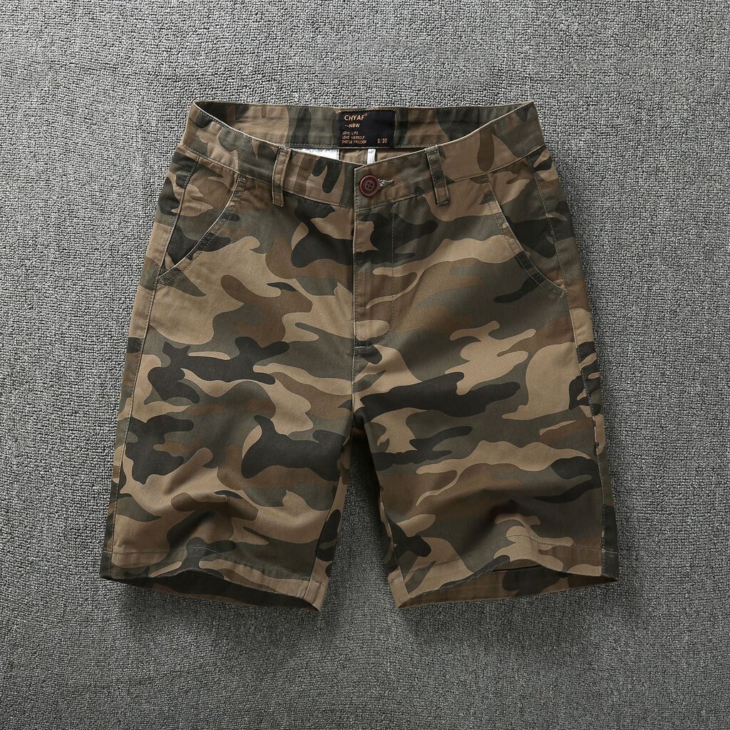 SR11 Men's Camouflage Cotton Twill Casual Cargo Shorts - Image 3