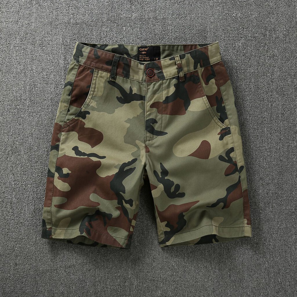 SR11 Men's Camouflage Cotton Twill Casual Cargo Shorts - Image 4