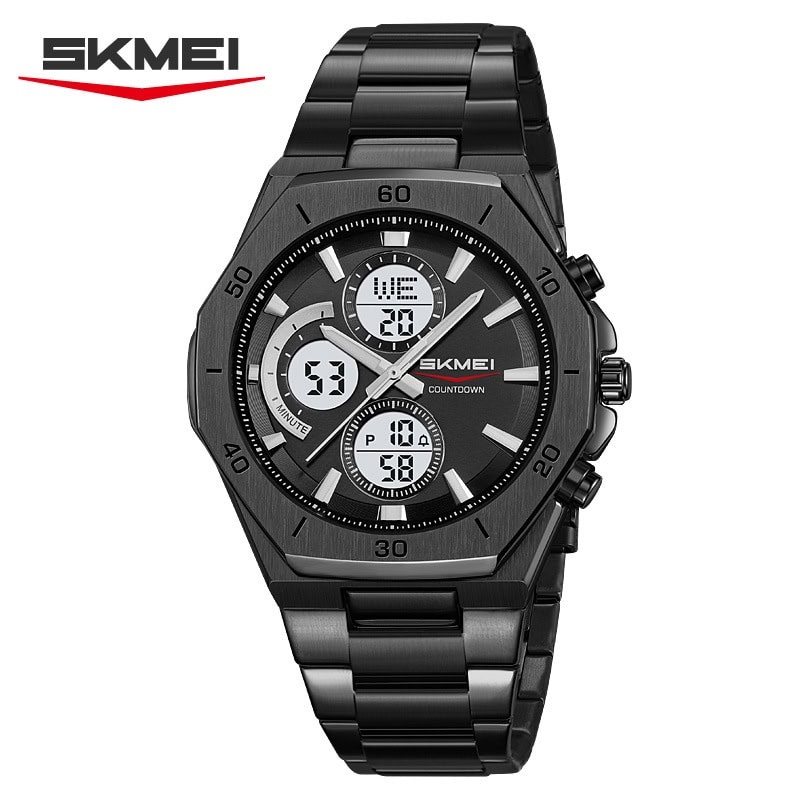 W22 SKMEI Steel Belt Multifunction Electronic Watch - Image 4