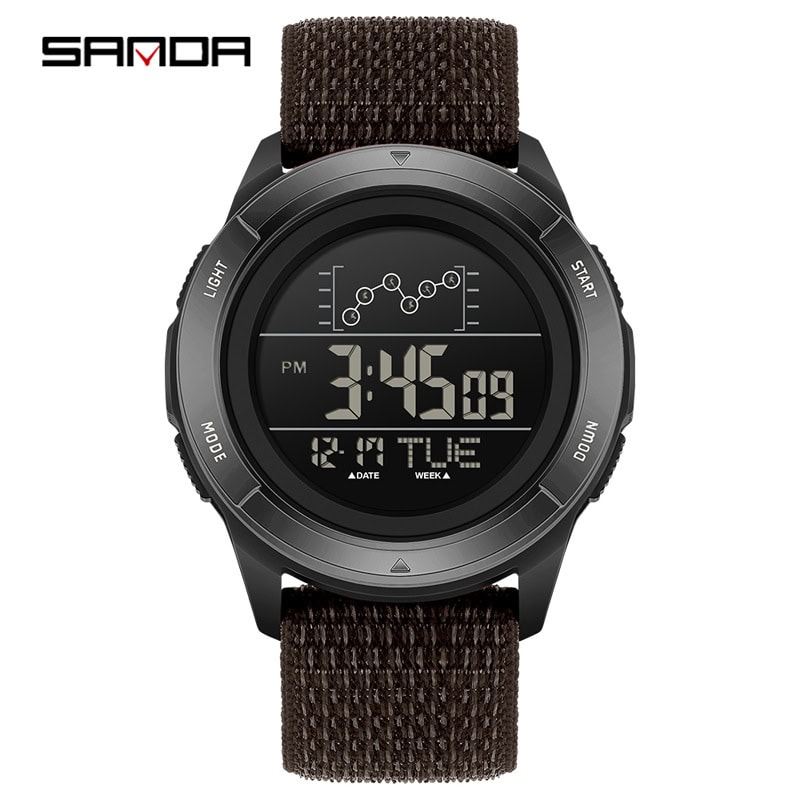 W19 SANDA 2198 Multi-Function Sports Digital Watch with Nylon Strap - Image 6