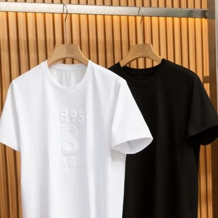 TSS52 Japanese Retro Cotton Short Sleeve T-Shirt with Raised Letter Design