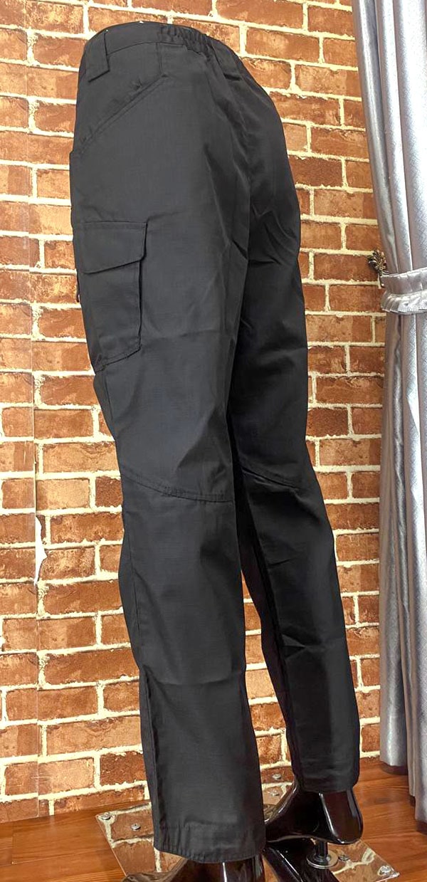 IX43 Black Tactical Cargo Pants with Utility Pockets & D-Ring Details - Image 2