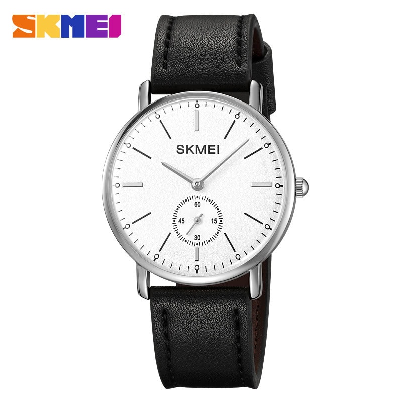 W13 Slim Quartz Dress Watch with Genuine Leather Strap - Image 4