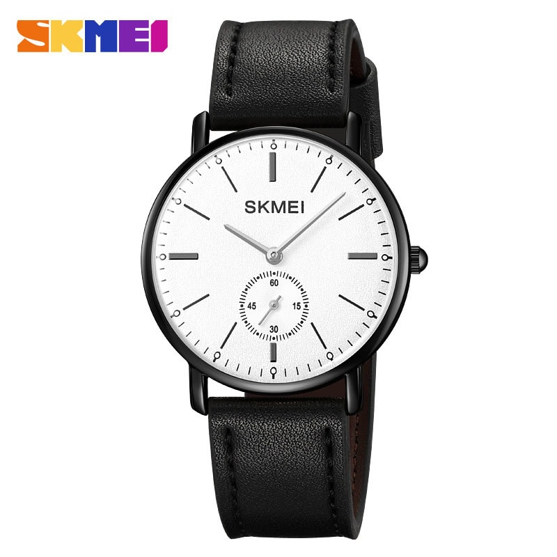 W13 Slim Quartz Dress Watch with Genuine Leather Strap - Image 6