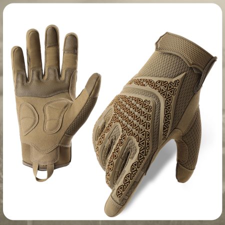 G09 Full-Finger Tactical Gloves with Soft Rubber Knuckle Protection, Touchscreen Fingers & Anti-Slip Palm