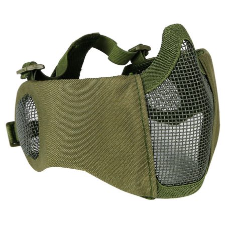 M02 Tactical Mesh Face Mask with Ear Protection, Breathable 1000D Nylon Outdoor Training Mask