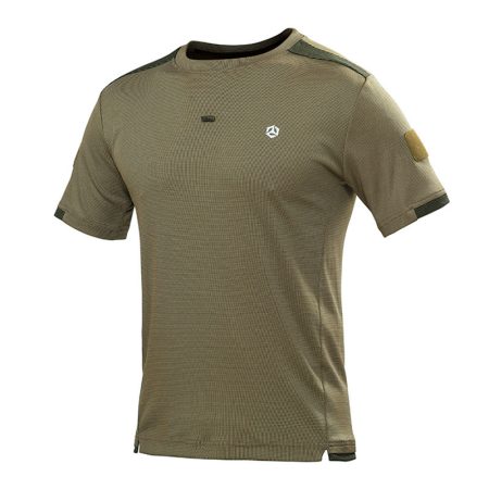 TSS73 Men’s Quick-Dry Tactical Short-Sleeve T-Shirt with Breathable Mesh Fabric and Reflective Back Detail