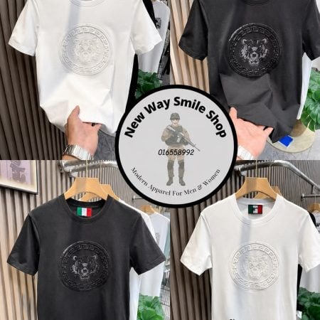 TSS61 Unisex Short-Sleeve T-Shirt with Raised Round Chest Emblem