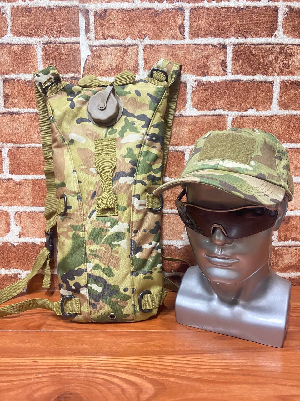 COMBO-001 : BP15 + C27 + GL18 – Tactical Outdoor Hydration Combo Set with Backpack, Shade Cap & Protective Sports Goggles - Image 7