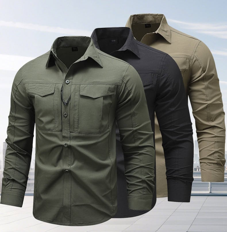SHL38 Lightweight Multi-Pocket Outdoor Long-Sleeve Shirt
