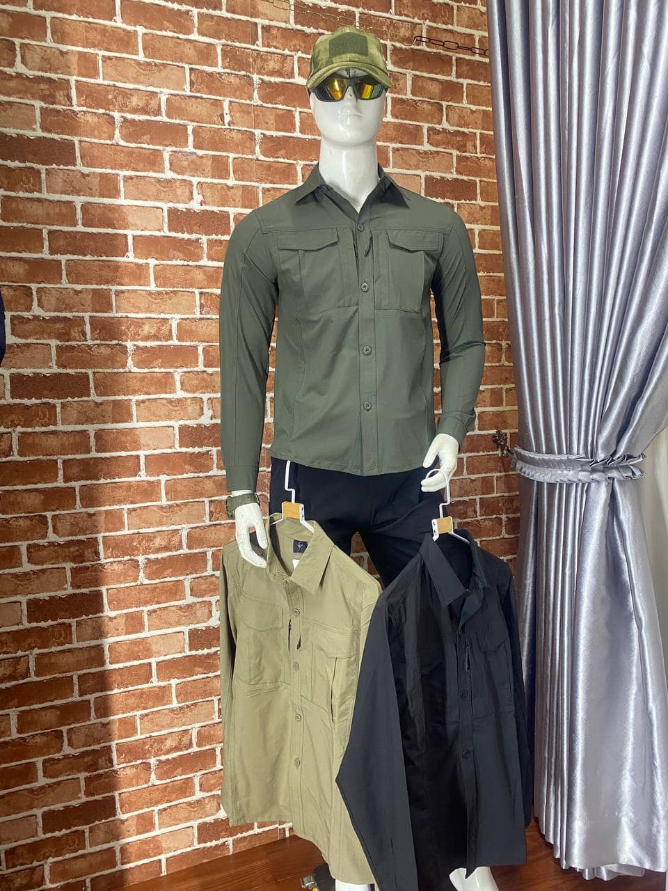 SHL38 Lightweight Multi-Pocket Outdoor Long-Sleeve Shirt - Image 12