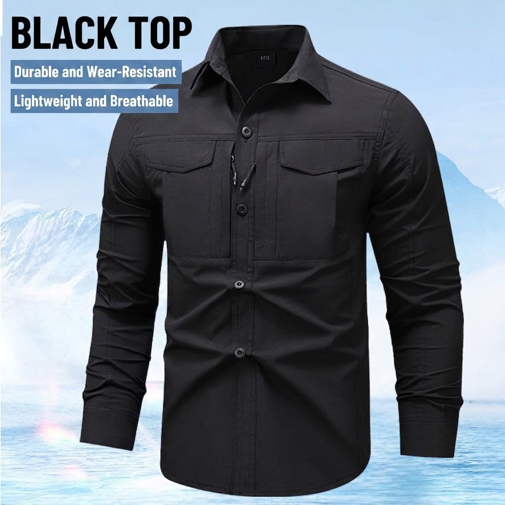 SHL38 Lightweight Multi-Pocket Outdoor Long-Sleeve Shirt - Image 5